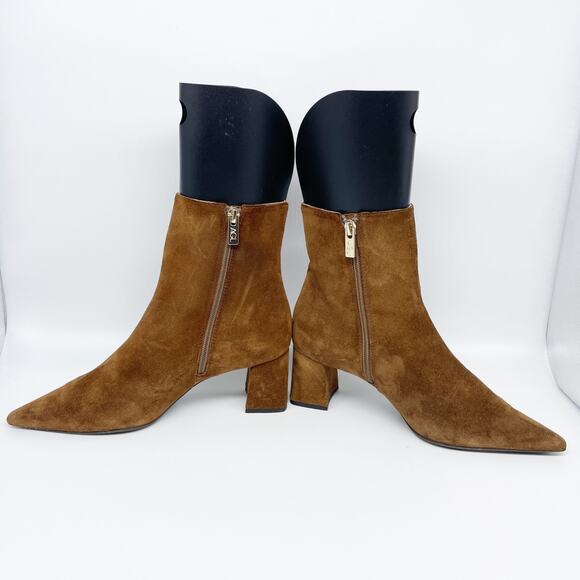 AGL Women's Mimma Brown Suede Pointed Toe Block Heel Ankle Boots EU 37 US 7 - Picture 6 of 15